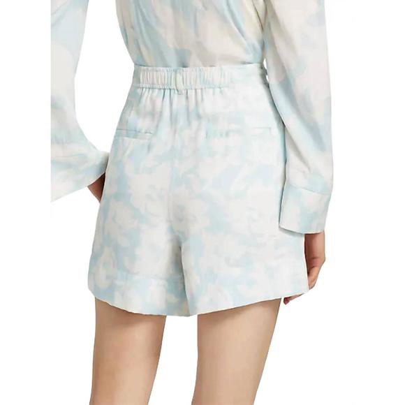 NEW DEREK LAM 10 CROSBY anora shorts in blue multi - Picture 4 of 4